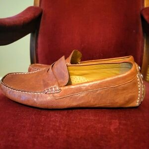 Ladies  light Brown leather loafers sz 81/2 B
